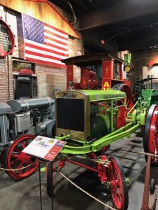 Photograph of a green Heider tractor at the American Tractor Museum